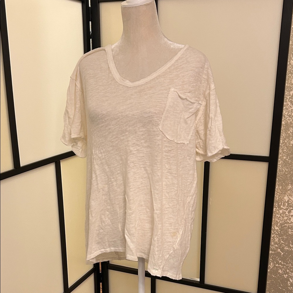 We The Free Cream Short Sleeve Tee